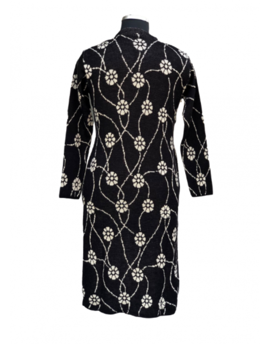 Women Kurti Black Flower printed design